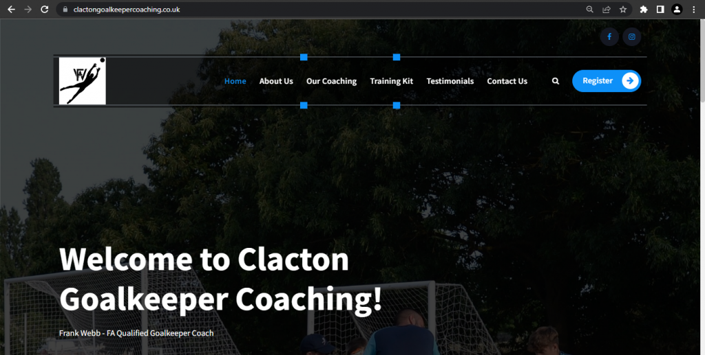 clacton goalkeeper coaching
